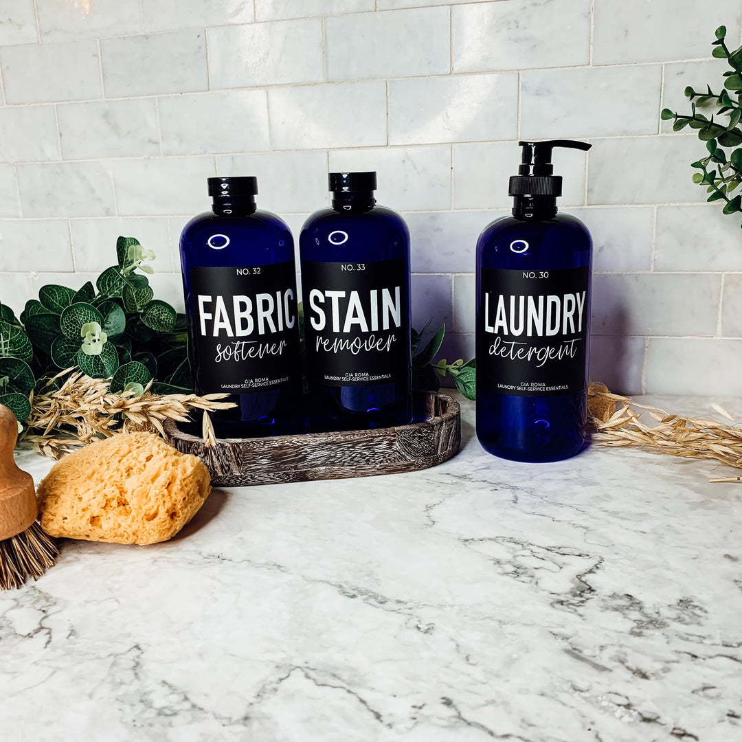 16oz Glass Tumbler Blue With Black Label - Reusable BPA Free Drinking Cup