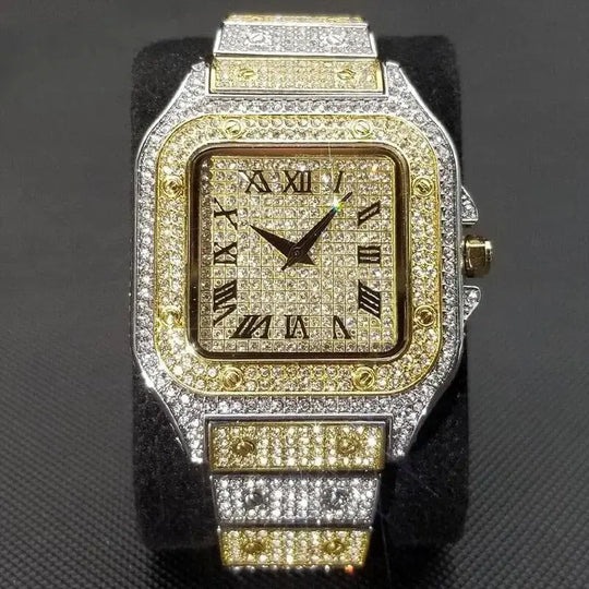 Ice Out Square Watch For Men