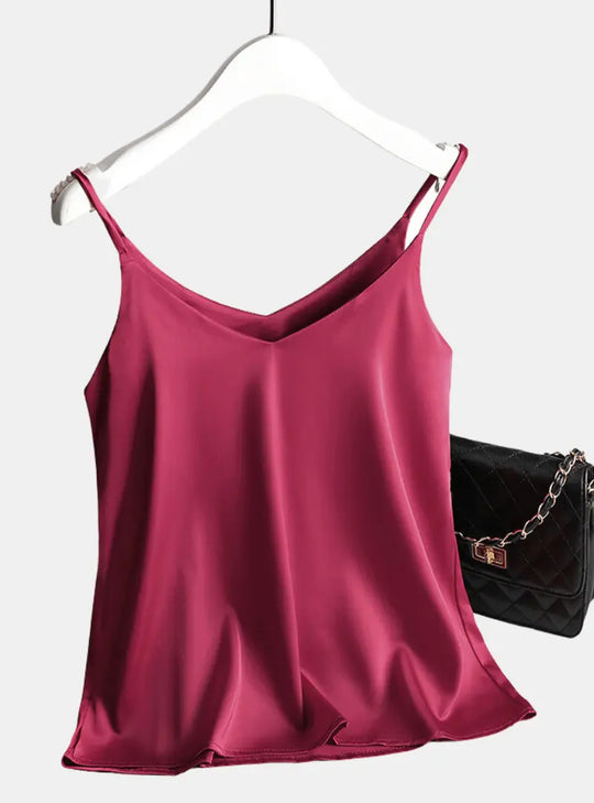Satin Tank Top - # GIAA23510004-PRG