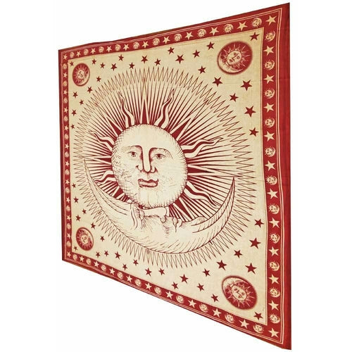 Sun Moon Tapestry Tie Dye Celestial Wall Hanging Boho Decor