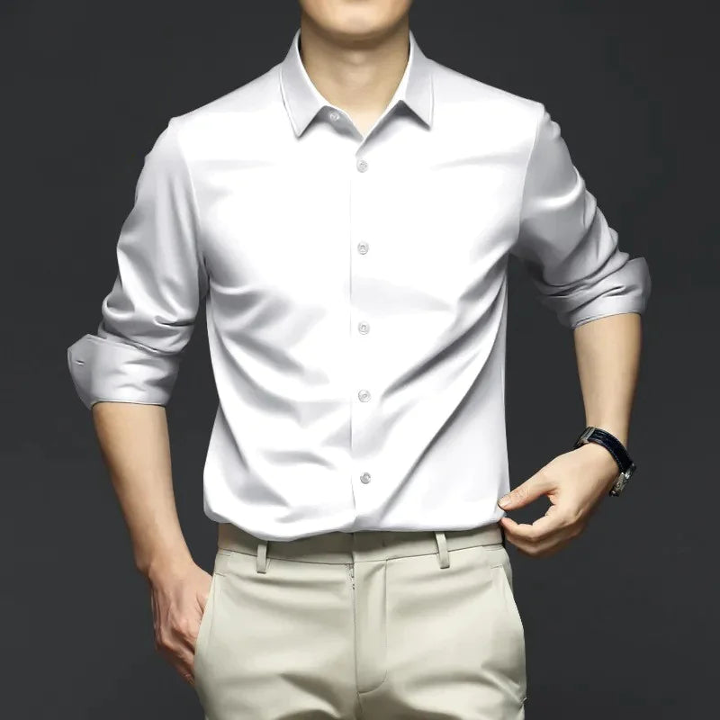 Luxury Ice Silk Shirt - # BOAA13510046