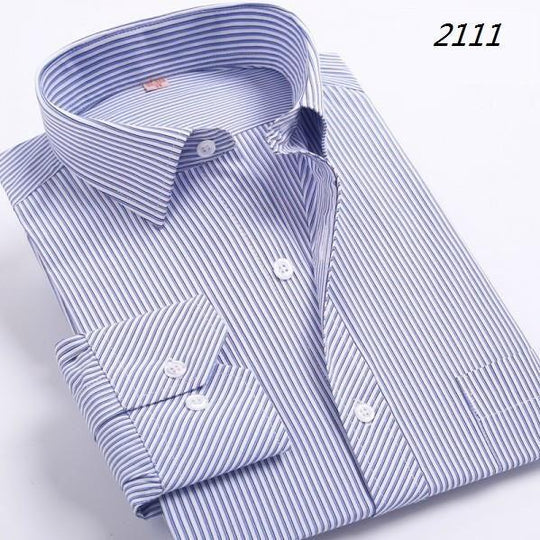 Men's Deep Purple Striped Dress Shirt