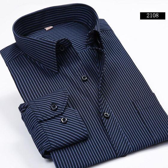 Men's Deep Purple Striped Dress Shirt
