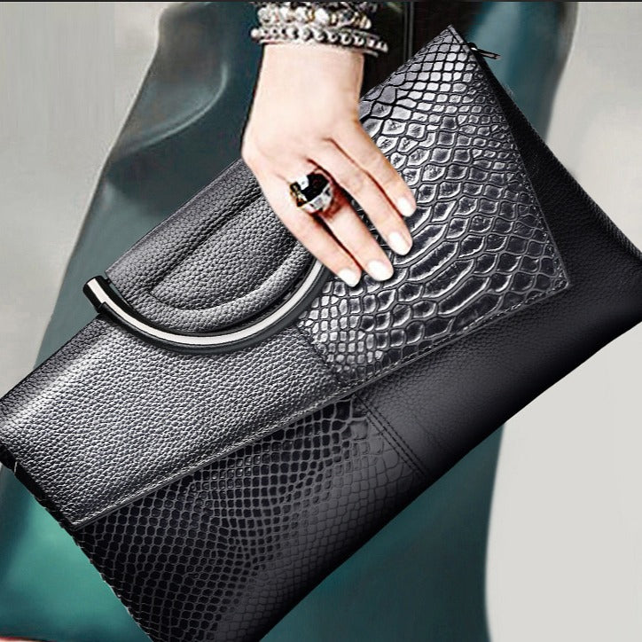 Evening Clutch bag women large capacity banquet handbag crocodile pattern women's fashion temperament crossbody bag