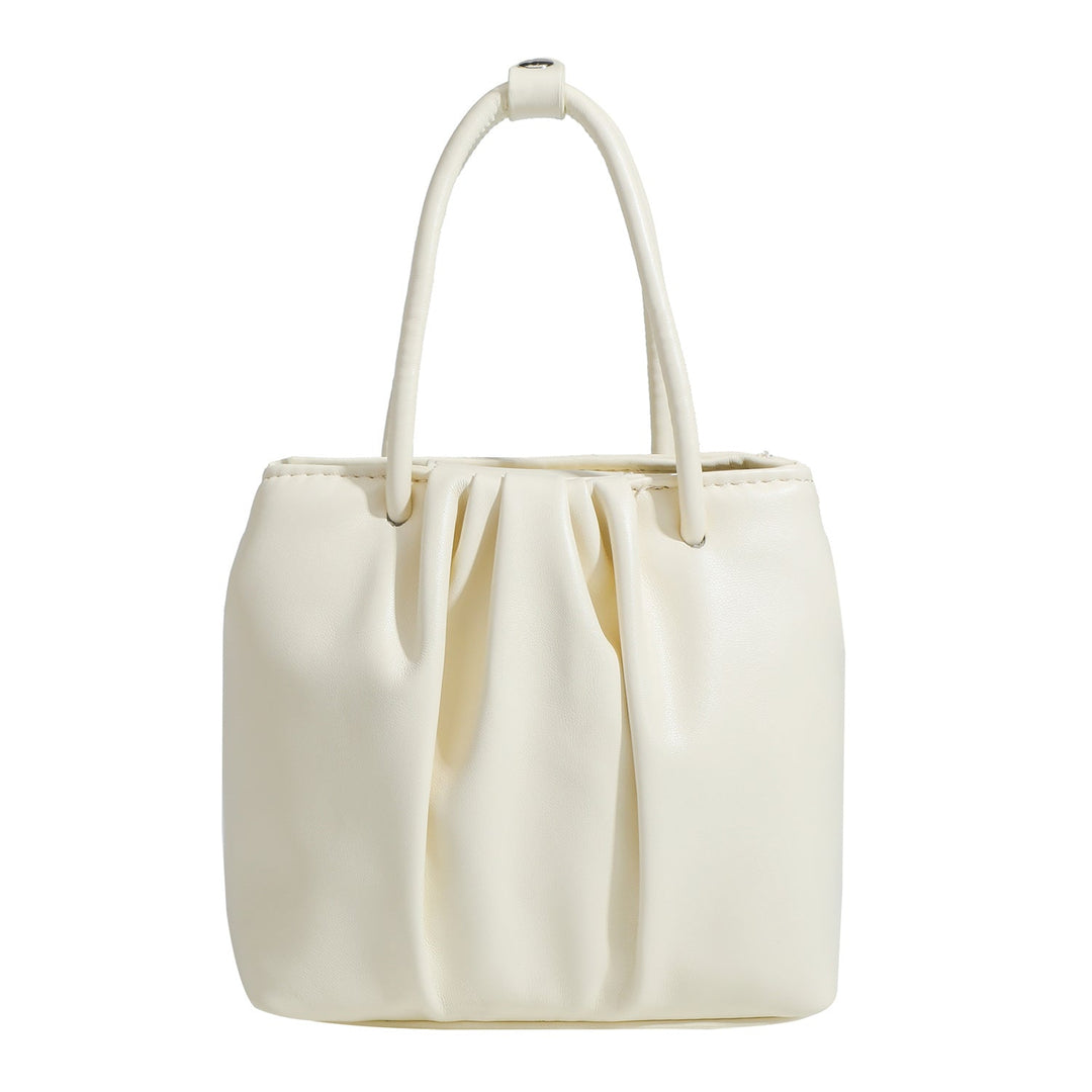 Square pleated versatile bag, bag women's fashion women's tote bag, portable casual shoulder bag