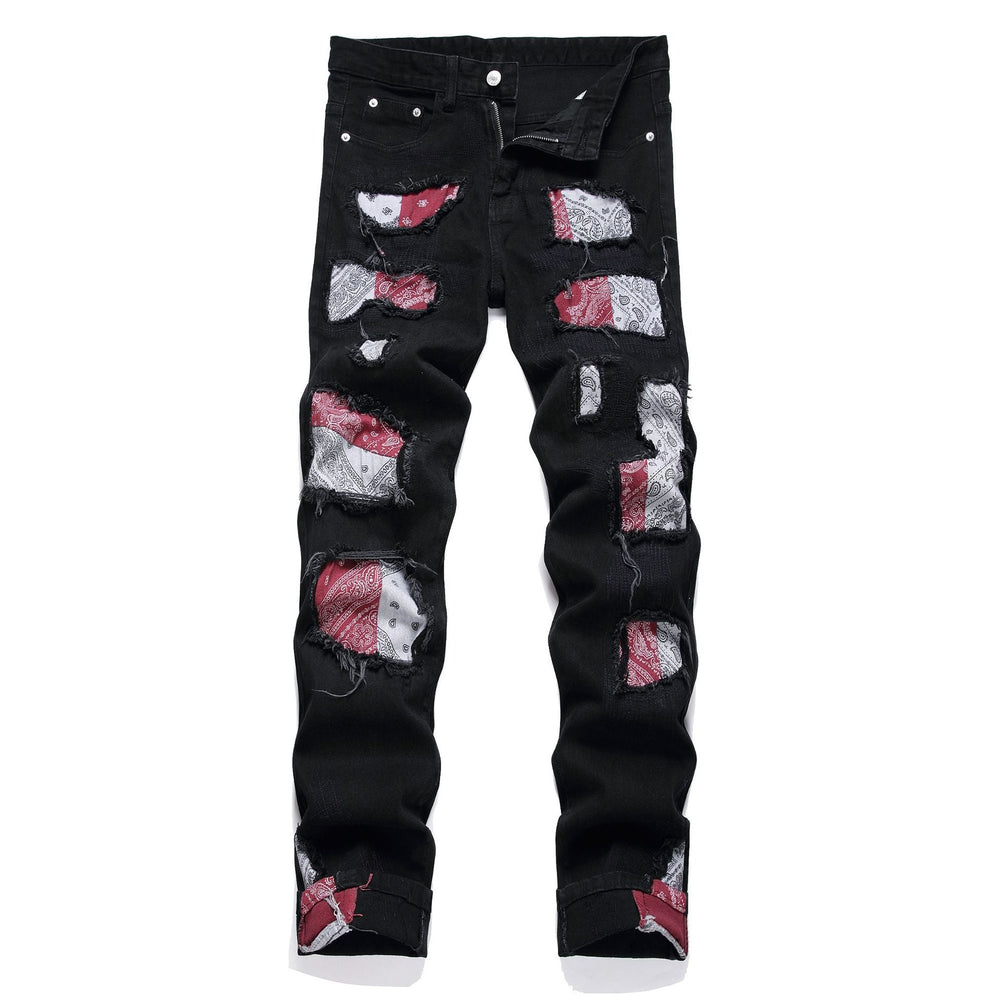 Men's Designer Style Fashion Pants Ripped Patches Many Variations and Style to Choose From