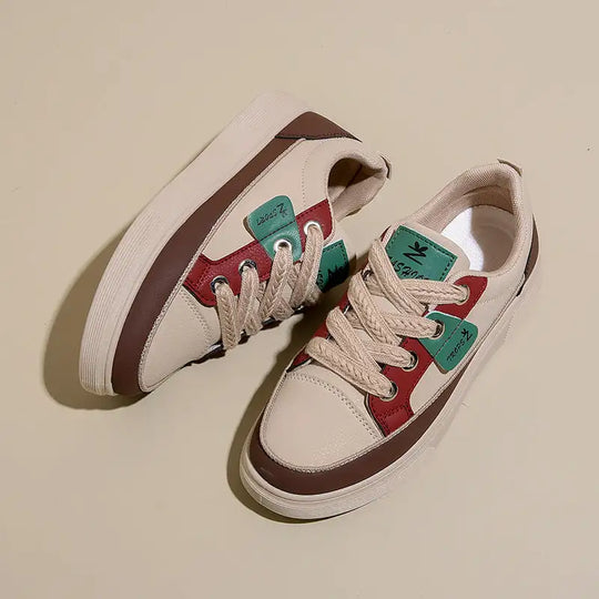 Women's Korean-style Comfortable White Platform Sneakers