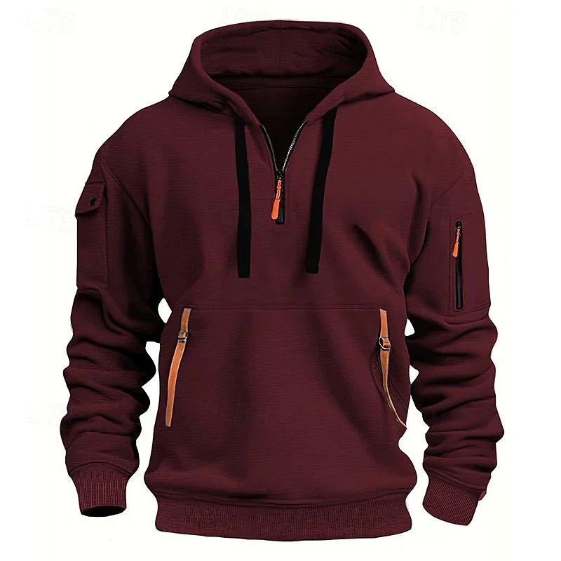 Cotton Dropped Shoulder Hooded Sweatshirt - # BOAA13510021