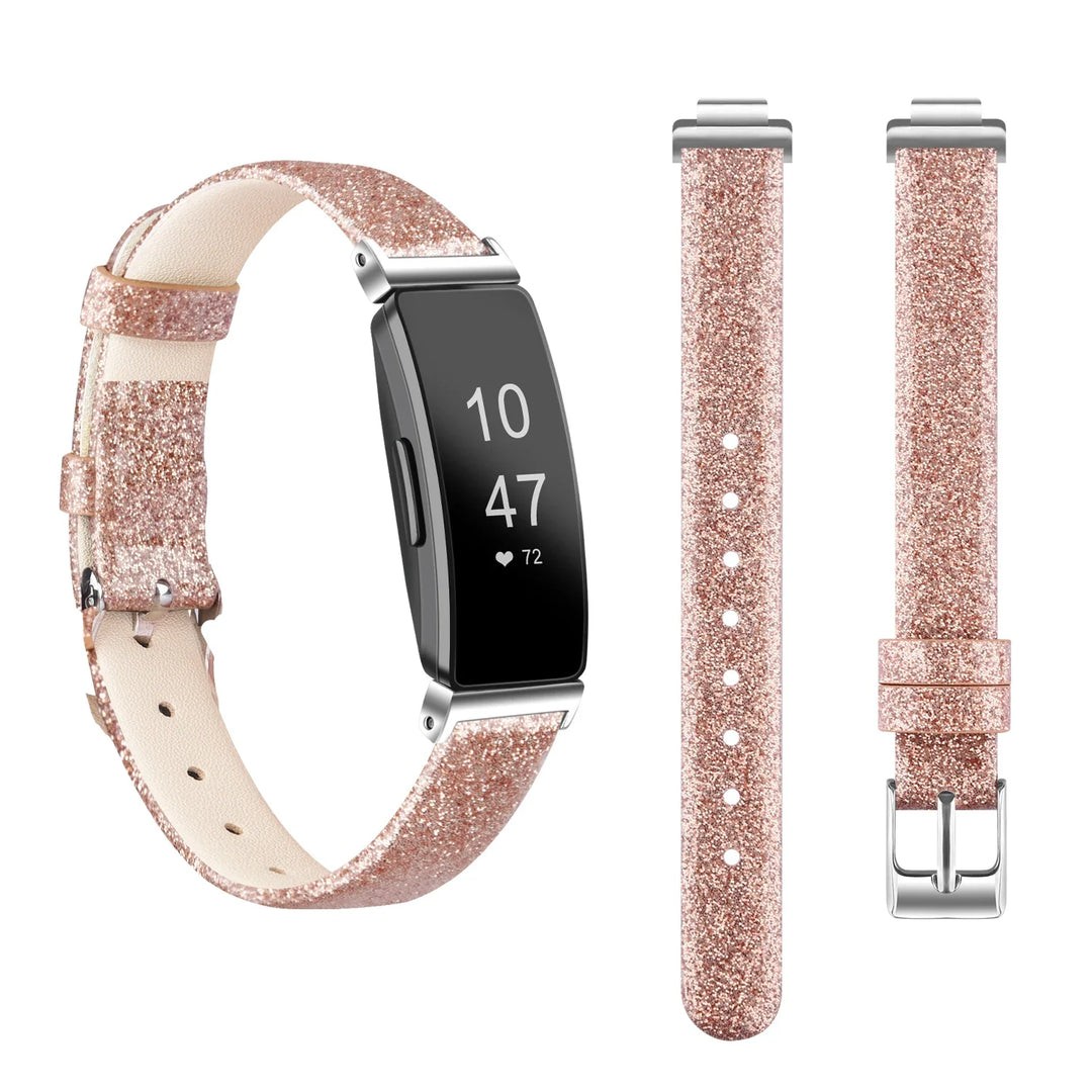 Fitbit Inspire 2, 1, HR Leather Strap - Premium Comfortable Band