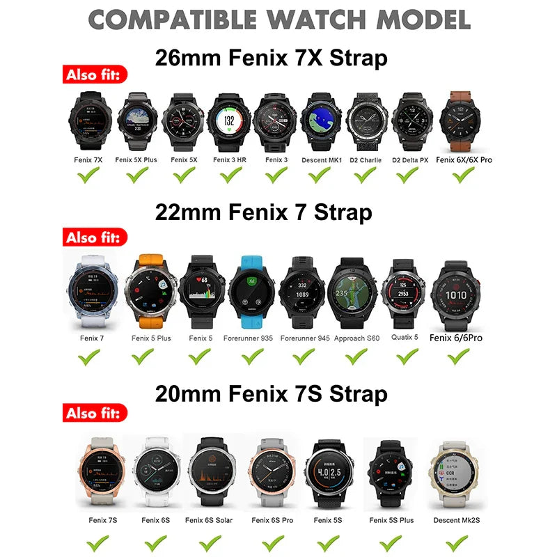 Garmin Stainless Steel Band - Durable Metal Strap Bracelet