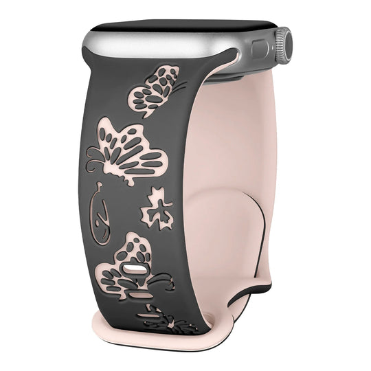 Apple Watch Engraved Silicone Strap - Comfortable Waterproof Band