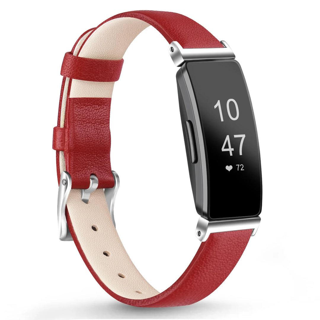 Fitbit Inspire 2, 1, HR Leather Strap - Premium Comfortable Band