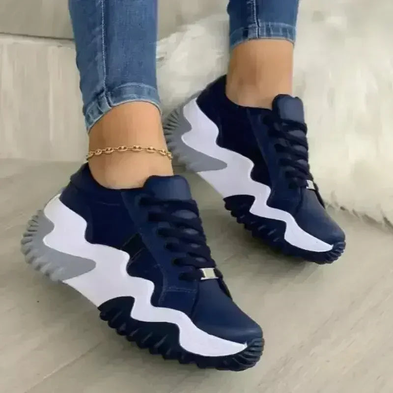 Platform Vulcanized Sneakers - Breathable Shoes | Femstylo