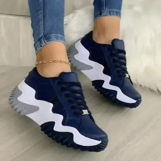 Platform Vulcanized Sneakers - Breathable Shoes | Femstylo