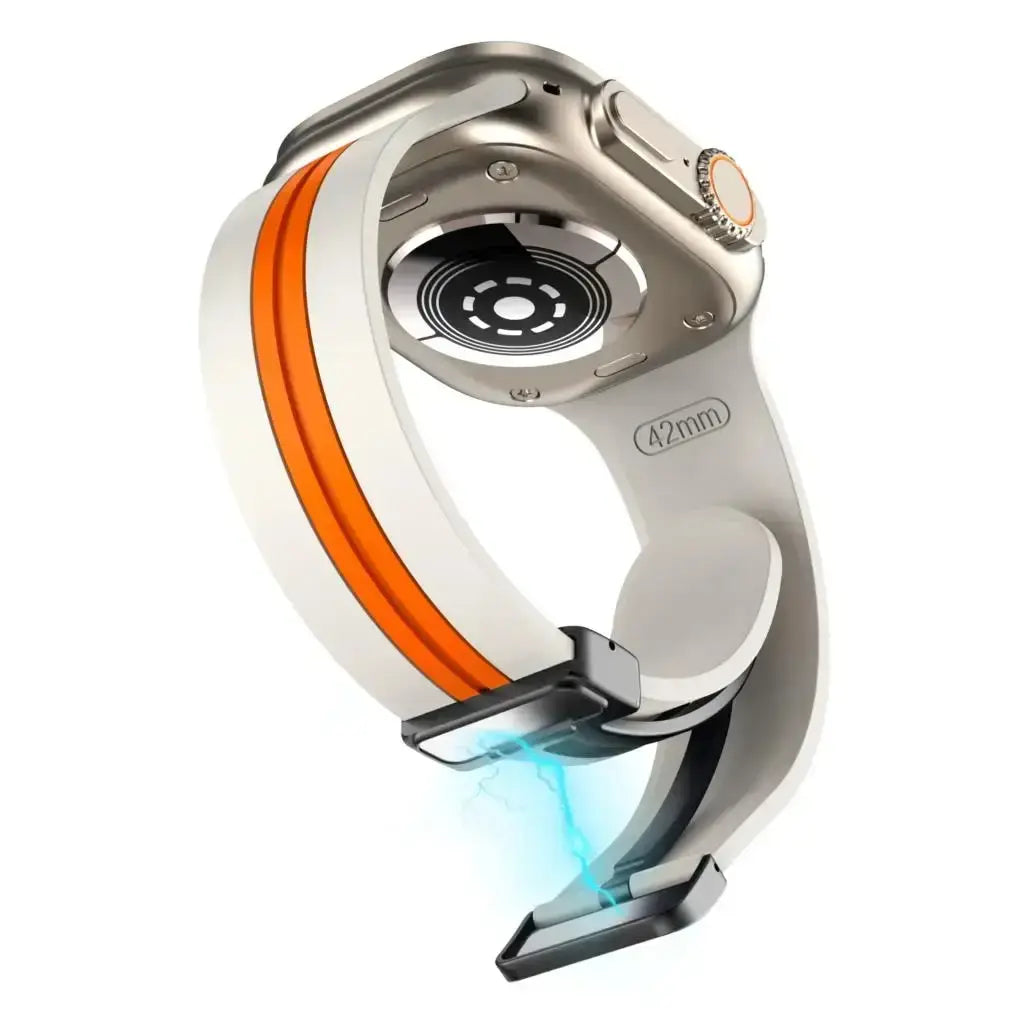 Apple Watch Silicone Strap - Durable Magnetic Closure Design