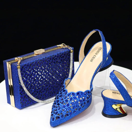 New Low Heel Pointed-Toe Shoes and Bags Set