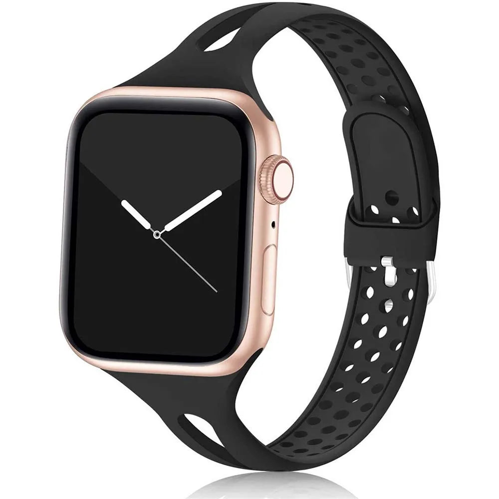 Apple Watch Silicone Strap - Soft Flexible Breathable Band
