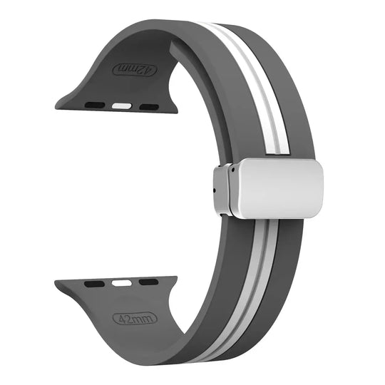 Apple Watch Silicone Strap - Durable Magnetic Closure Design