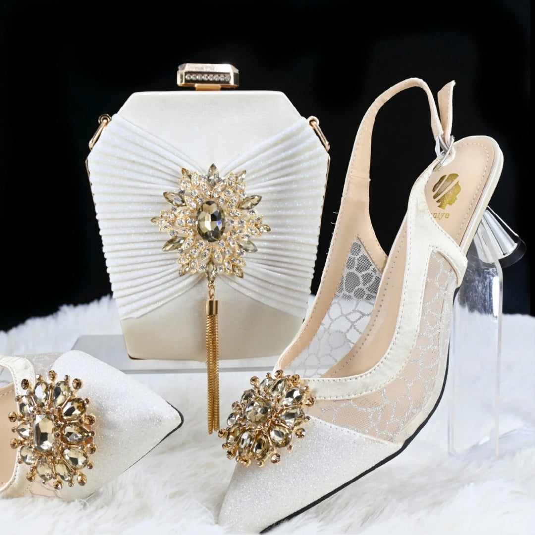 High Quality African Style Ladies Shoes And Bags Set HGH1-14
