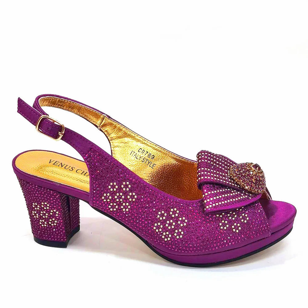 New Arrival Italian Fashion Design High Heels Shoes And Bag Set