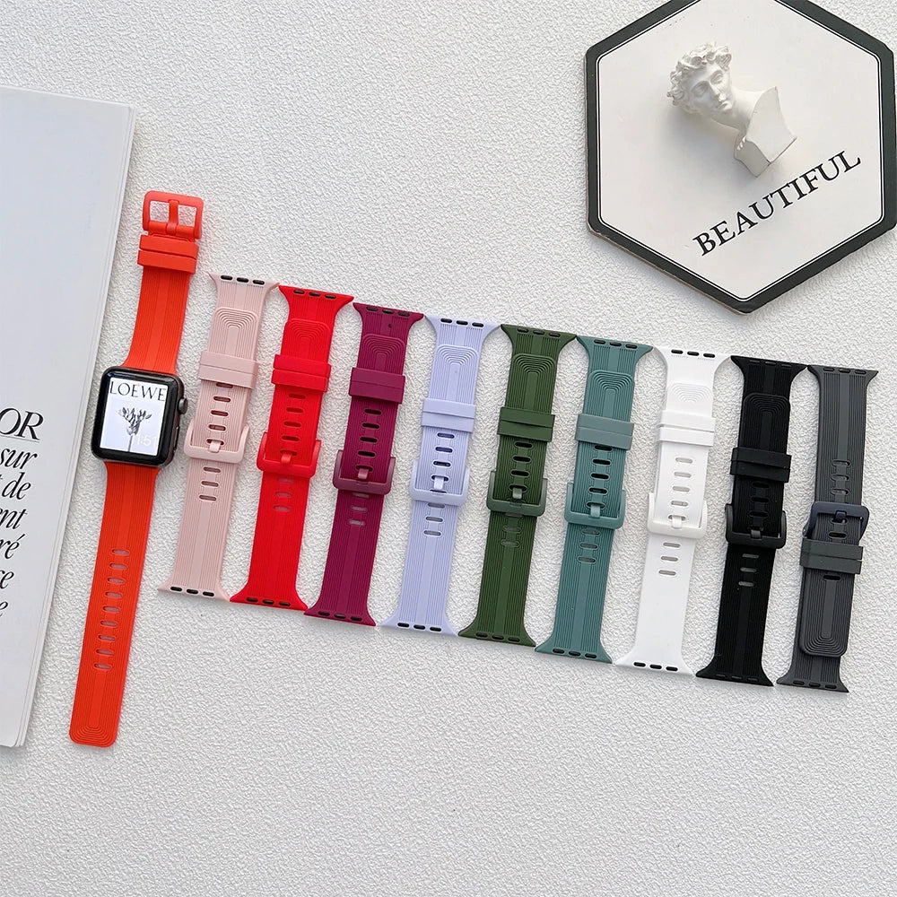 Apple Watch Silicone Strap - Soft Comfortable Rubber Band