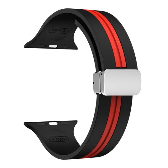 Apple Watch Silicone Strap - Durable Magnetic Closure Design