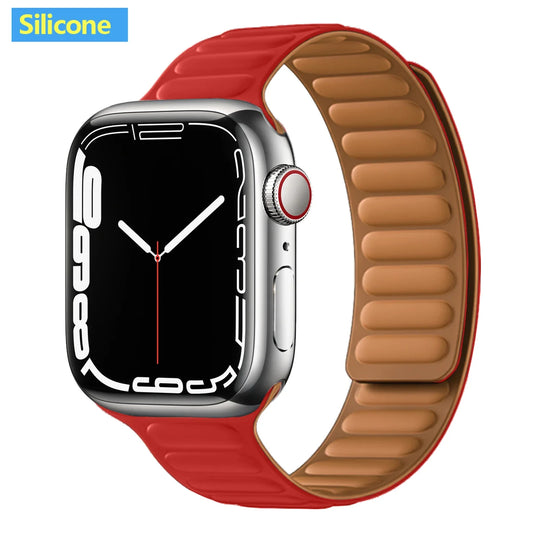 Apple Watch Leather Band - Premium Magnetic Loop Strap