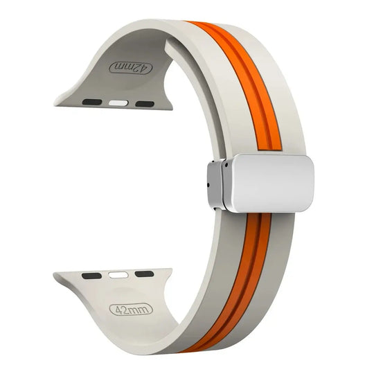 Apple Watch Silicone Strap - Durable Magnetic Closure Design