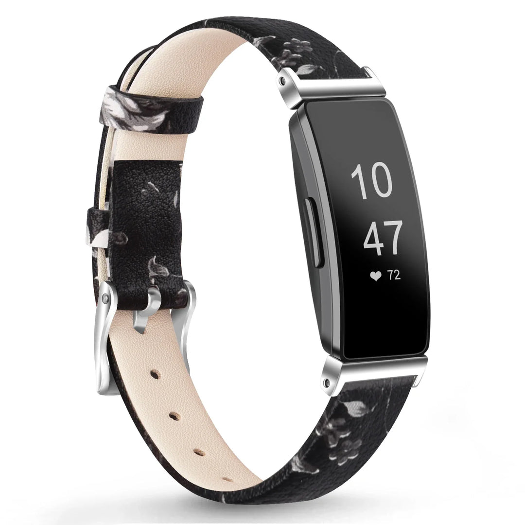 Fitbit Inspire 2, 1, HR Leather Strap - Premium Comfortable Band