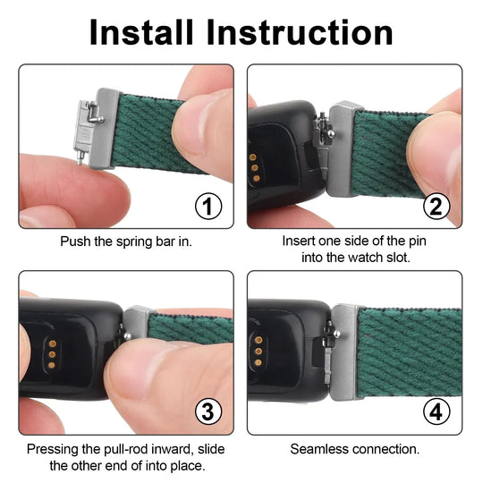 Fitbit Inspire 3, 2, 1, HR Nylon Band - Breathable Strap