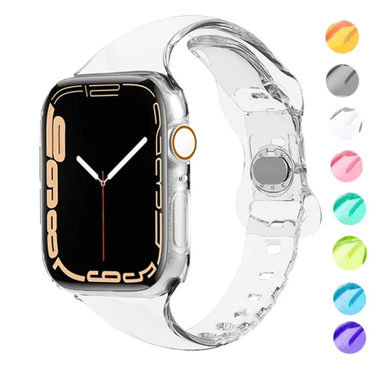 Apple Watch Transparent Strap - Soft Rubber - Clear Design