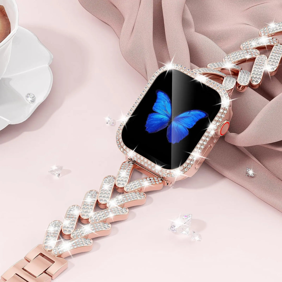Apple Watch Stainless Steel Band - Sparkly Crystal Design