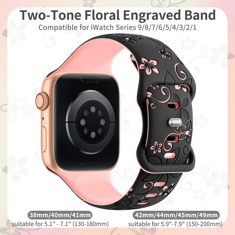 Apple Watch Silicone Strap - Floral Designs