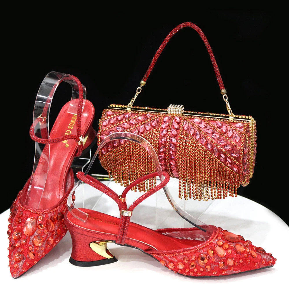 High Quality Ladies Shoes And Bags Set HAQ1-5