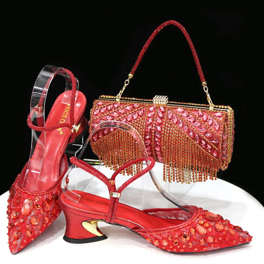 High Quality Ladies Shoes And Bags Set HAQ1-5
