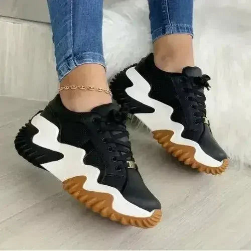 Platform Vulcanized Sneakers - Breathable Shoes | Femstylo