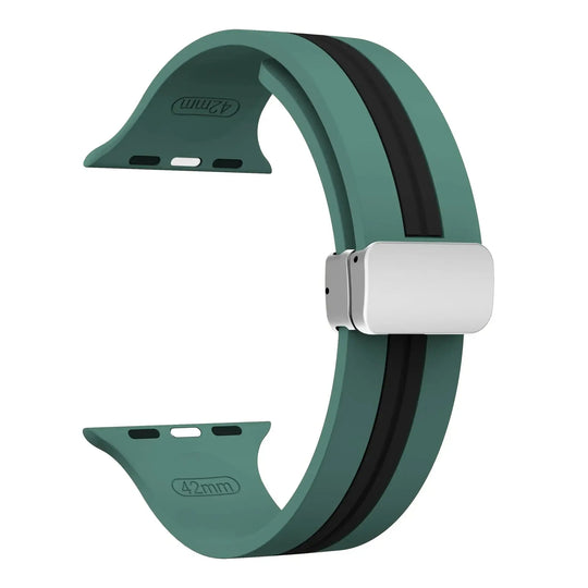 Apple Watch Silicone Strap - Durable Magnetic Closure Design