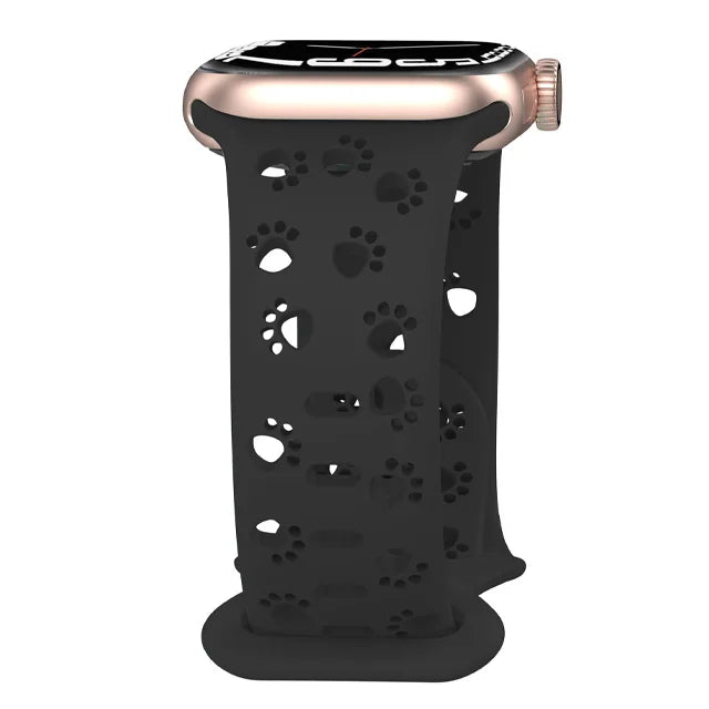 Apple Watch Silicone Strap - Soft Hollow-Out Cat Pattern