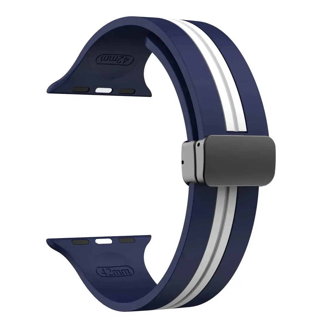 Apple Watch Silicone Strap - Durable Magnetic Closure Design