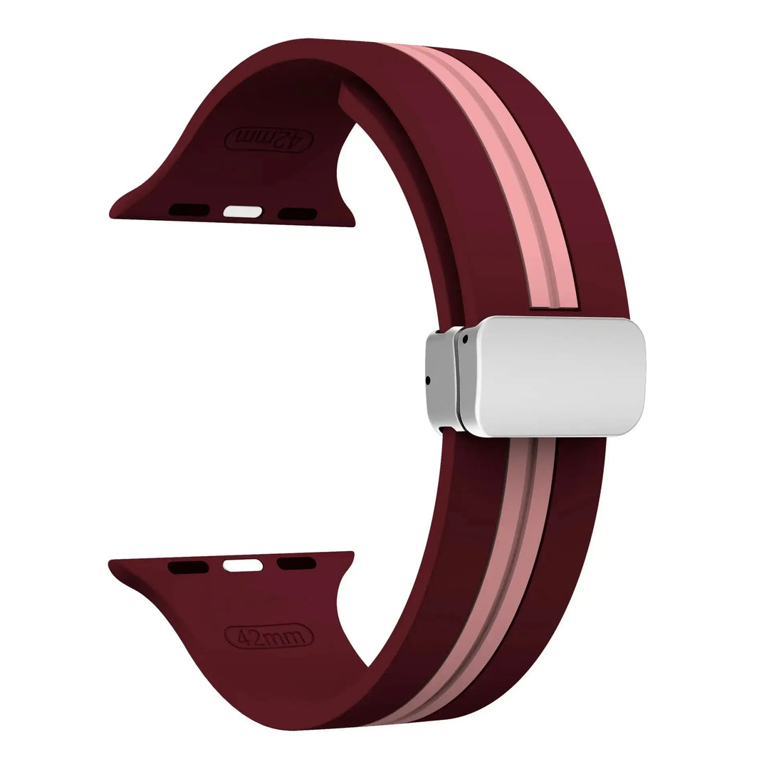 Apple Watch Silicone Strap - Durable Magnetic Closure Design