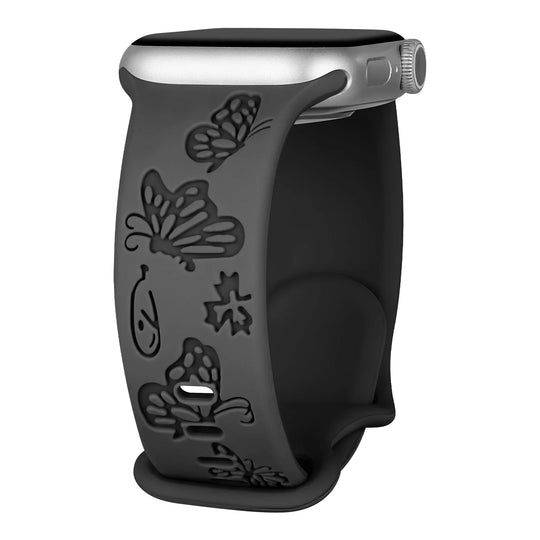Apple Watch Engraved Silicone Strap - Comfortable Waterproof Band