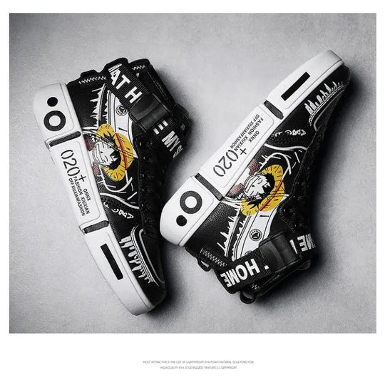 One Piece Luffy High Top Shoes Zoro Anime Sneakers