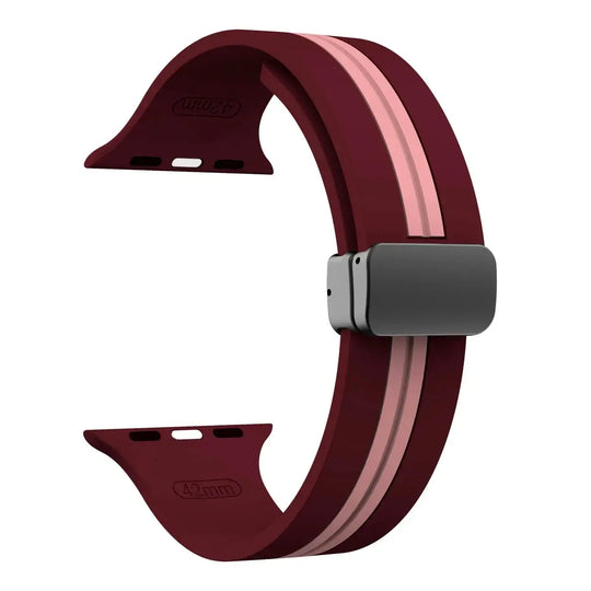 Apple Watch Silicone Strap - Durable Magnetic Closure Design