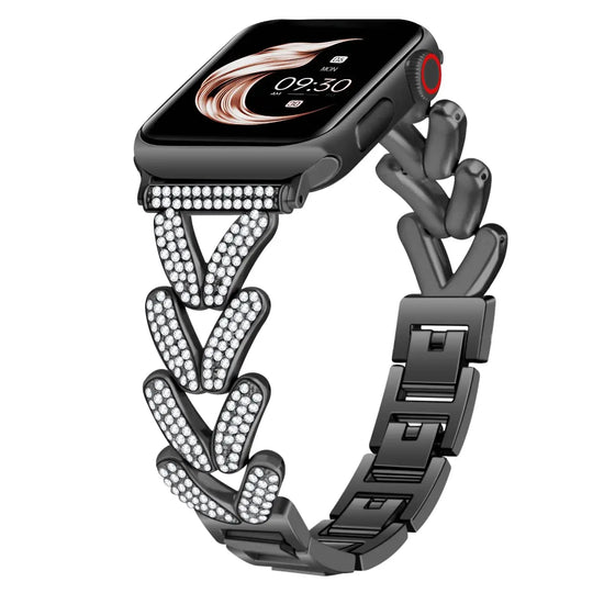 Apple Watch Stainless Steel Band - Sparkly Crystal Design