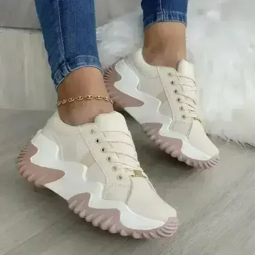 Platform Vulcanized Sneakers - Breathable Shoes | Femstylo