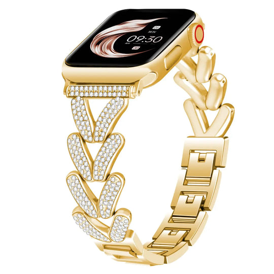 Apple Watch Stainless Steel Band - Sparkly Crystal Design