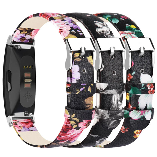 Fitbit Inspire 2, 1, HR Leather Strap - Premium Comfortable Band