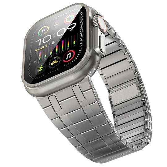 Apple Watch Magnetic Stainless Steel Band - Premium Titanium Color