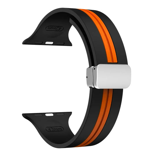 Apple Watch Silicone Strap - Durable Magnetic Closure Design