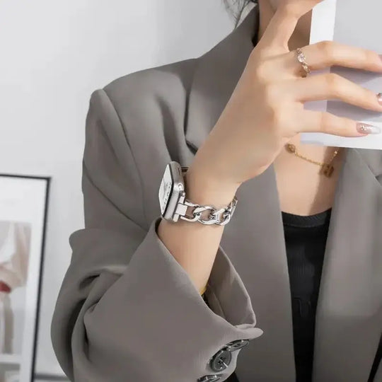 Apple Watch Metal Chain Strap - Premium Stylish Design